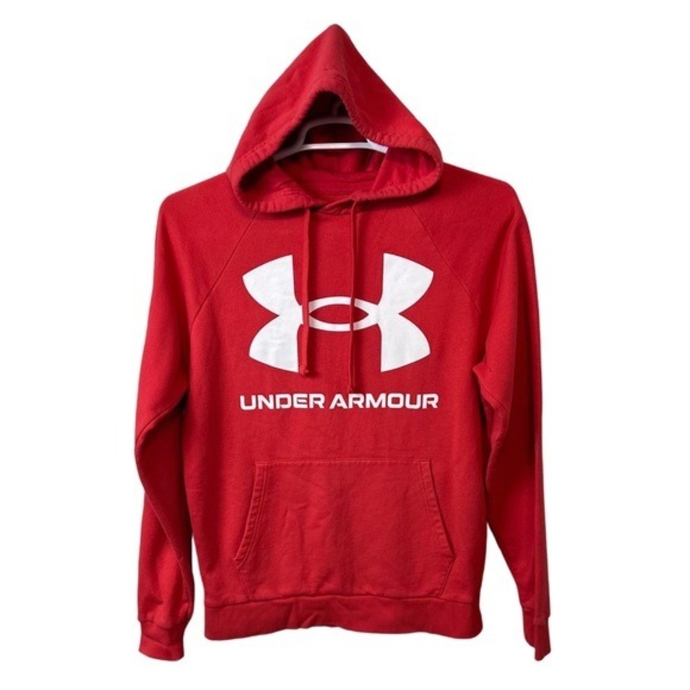 Under Armour Men's UA Rival Fleece Big Logo Hoodie Sweatshirt Red M